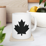 Faith Culture – Black Maple Leaf Mug – 11oz & 15oz | Bold Canadian Identity Cup