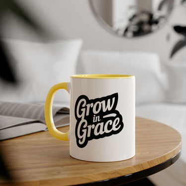Faith Culture - Grow in Grace - Christian Accent Coffee Mug, 11oz