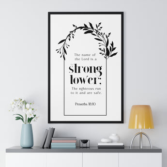 Faith Culture - Strong Tower - Proverbs 18:10 - Christian Wall Art