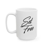 Faith Culture - Set Free Christian Mug, 11oz & 15oz | Bold Faith-Inspired Coffee Cup 15oz