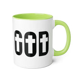 Faith Culture - GOD of the Cross - Christian Accent Coffee Mug, 11oz Light Green 11oz