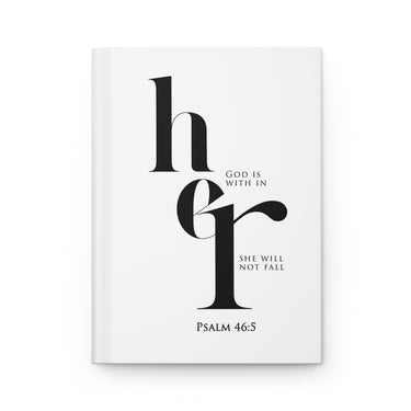 God Is Within Her Christian hardcover journal inspired by Psalm 46:5