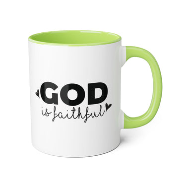 Faith Culture - God Is Faithful - Christian Accent Coffee Mug, 11oz