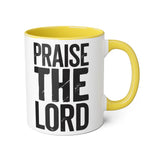 Faith Culture - Praise the Lord - Christian Accent Coffee Mug, 11oz