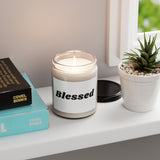 Faith Culture - Blessed Soy Candle Thanksgiving Gift Christian Home Décor 9oz Sea Salt + Orchid 9oz