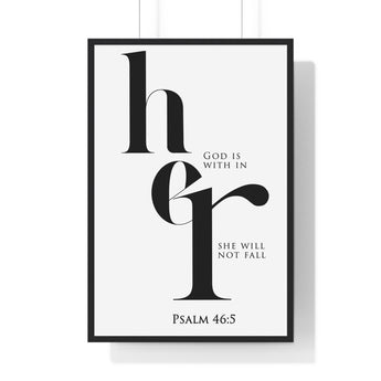 God Is Within Her - Psalm 46:5 - Christian Wall Art