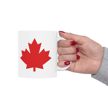 Faith Culture – Red Maple Leaf Mug – 11oz & 15oz | Canadian Pride Coffee Cup