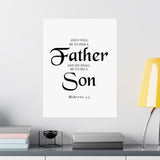 Faith Culture - Hebrews 1:5 Christian Poster Father and Son Scripture Wall Art