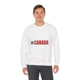 Faith Culture – Eh Canada Crewneck Sweatshirt – White | Playful Canadian Pride Pullover White