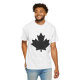 Faith Culture - Bold Black Maple Leaf Unisex T-Shirt β White | Minimalist Canadian Pride Tee