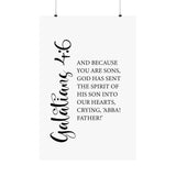 Faith Culture - Abba Father Christian Poster Galatians 4:6 Scripture Wall Art 24″ x 36″ Matte