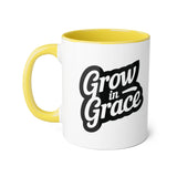 Faith Culture - Grow in Grace - Christian Accent Coffee Mug, 11oz