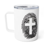 Faith Culture – Fingerprint Cross – Christian Coffee and Tea Mug, 10oz