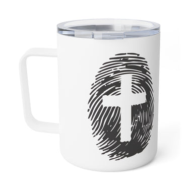 Faith Culture – Fingerprint Cross – Christian Coffee and Tea Mug, 10oz