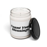 Faith Culture - Count Your Blessings Soy Candle Thanksgiving Gift Christian Home Décor 9oz Christmas Warmth 9oz