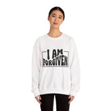 Faith Culture - I Am Forgiven Christian Sweatshirt Inspirational Bible Verse Pullover for Men and Women