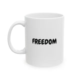 Faith Culture – FREEDOM Christian Mug – Inspirational Faith-Based Coffee Cup, 11oz & 15oz