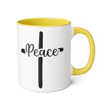 Faith Culture - Peace in Christ - Christian Accent Coffee Mug, 11oz