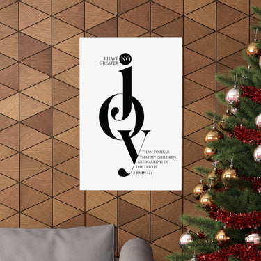 Faith Culture - No Greater Joy Christian Poster 3 John 1:4 Scripture Wall Art