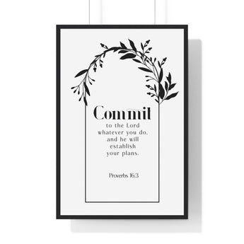 Faith Culture - Commit to the Lord - Proverbs 16:3 - Christian Wall Art