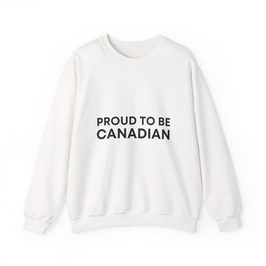 Faith Culture β Proud to Be Canadian Crewneck Sweatshirt β White | Bold National Statement Pullover