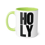 Holy Accent Mug - 11oz Coffee Cup for Inspirational Gifts Light Green 11oz