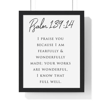 Fearfully and Wonderfully Made - Psalm 139:14 - Christian Wall Art