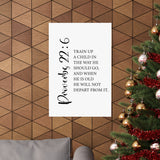 Faith Culture - Train Up a Child Christian Poster Proverbs 22:6 Scripture Wall Art