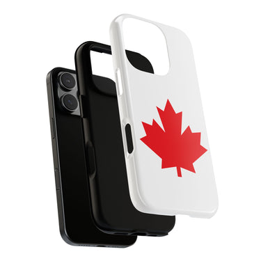 Faith Culture – Red Maple Leaf Phone Case | Bold Canadian Symbol Case for All Phones iPhone 16 Pro Glossy