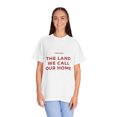 Faith Culture - The Land We Call Our Home Unisex T-Shirt – White | Canada Heritage Tee White