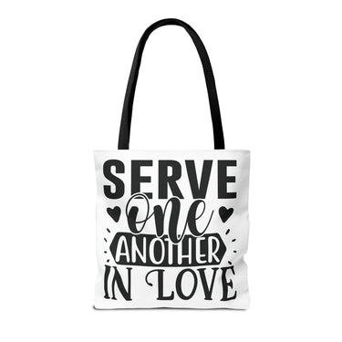 Faith Culture - Serve One Another in Love Christian Tote Bag - Galatians 5:13 Bible Verse