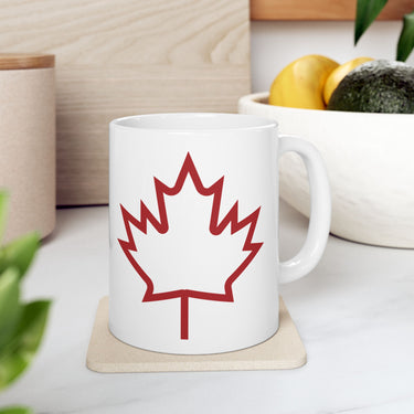 Faith Culture – Red Maple Leaf Canada Mug – 11oz & 15oz | Patriotic Canadian Coffee Cup 11oz
