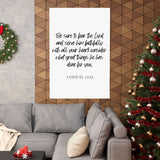 Faith Culture - 1 Samuel 12:24 Poster - Christian Wall Art - Serve Him Faithfully Decor