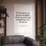 Faith Culture - 1 Samuel 12:24 Poster - Christian Wall Art - Serve Him Faithfully Decor