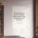 Faith Culture - 1 Samuel 12:24 Poster - Christian Wall Art - Serve Him Faithfully Decor