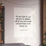 Faith Culture - 1 Samuel 12:24 Poster - Christian Wall Art - Serve Him Faithfully Decor