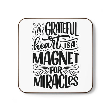 Faith Culture - A Grateful Heart is a Magnet for Miracles - Christian Thanksgiving Coaster