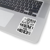 Faith Culture - A Grateful Heart is a Magnet for Miracles - Christian Thanksgiving Vinyl Sticker