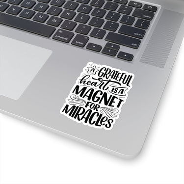 Faith Culture - A Grateful Heart is a Magnet for Miracles - Christian Thanksgiving Vinyl Sticker