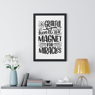 Faith Culture - A Grateful Heart is a Magnet for Miracles - Christian Thanksgiving Wall Art
