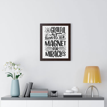 Faith Culture - A Grateful Heart is a Magnet for Miracles - Christian Thanksgiving Wall Art
