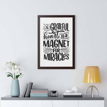 Faith Culture - A Grateful Heart is a Magnet for Miracles - Christian Thanksgiving Wall Art