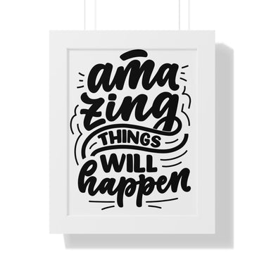 Faith Culture - Amazing Things Will Happen - Christian Thanksgiving Wall Art 11" x 14" White