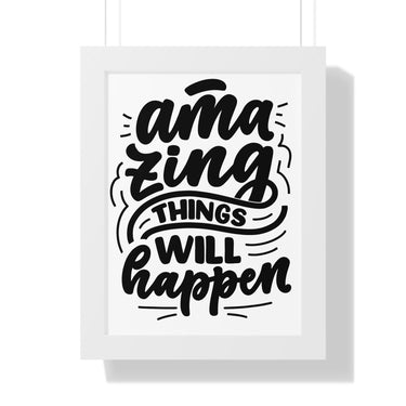 Faith Culture - Amazing Things Will Happen - Christian Thanksgiving Wall Art 12″ x 16″ White
