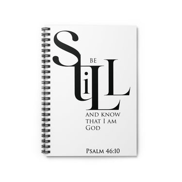 Faith Culture - Be Still - Psalm 46:10 - Christian Spiral Notebook - Ruled Line One Size
