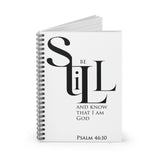 Faith Culture - Be Still - Psalm 46:10 - Christian Spiral Notebook - Ruled Line