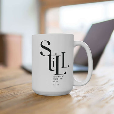 Faith Culture - Be Still and Know - Christian Ceramic Coffee Mug, 15oz