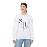 Faith Culture - Be Still and Know Psalm 46:10 - Christian Unisex Heavy Blendâ„¢ Crewneck Sweatshirt White
