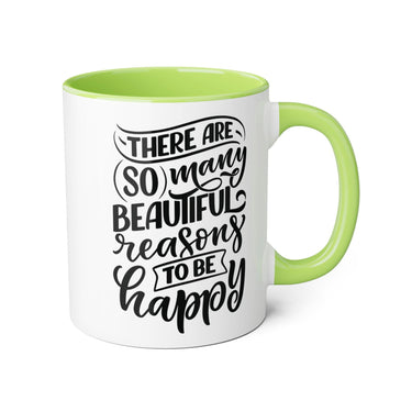 Faith Culture - Beautiful Reasons to Be Happy - Christian Thanksgiving Accent Mug, 11oz