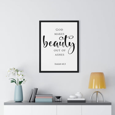 Faith Culture - Beauty for Ashes - Isaiah 61:3 - Christian Wall Art